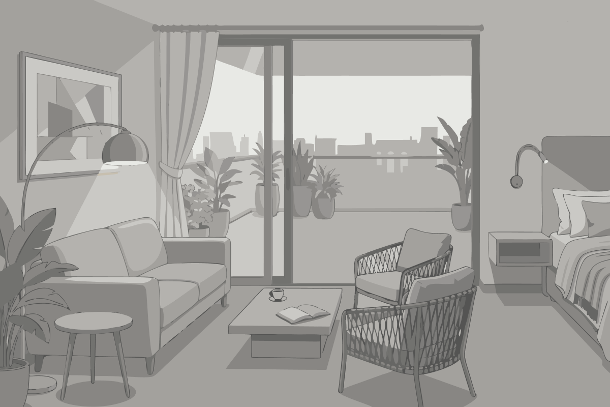 Queen Room with Two Queen Beds and Sofa Bed - High Floor